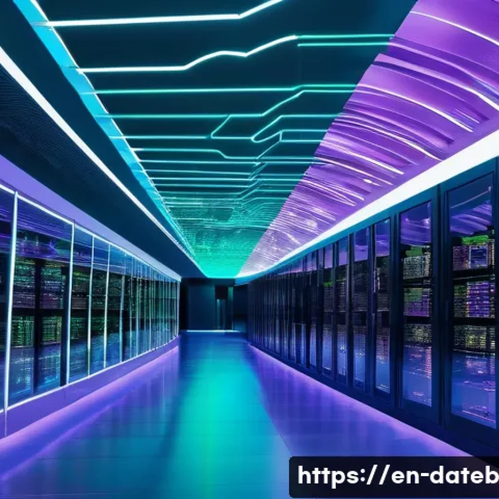 데이터 공유 생태계에서의 인프라 구축 전략 - **Prompt:** A visually stunning, futuristic "data superhighway" at twilight. Imagine intricate, inte...