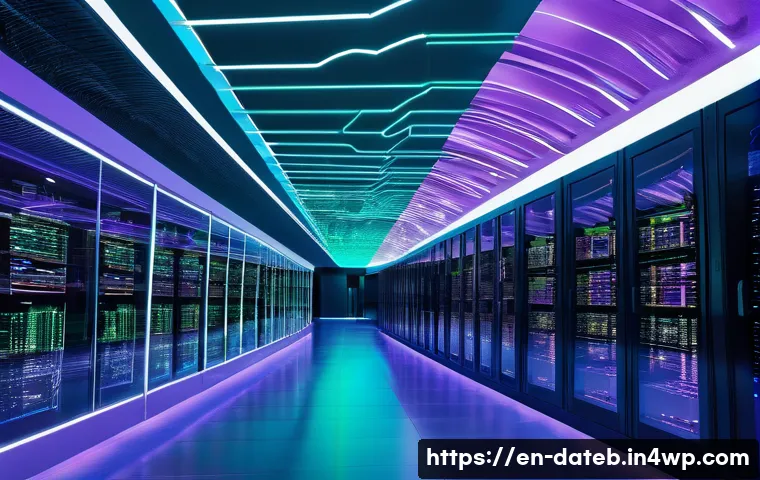 데이터 공유 생태계에서의 인프라 구축 전략 - **Prompt:** A visually stunning, futuristic "data superhighway" at twilight. Imagine intricate, inte...